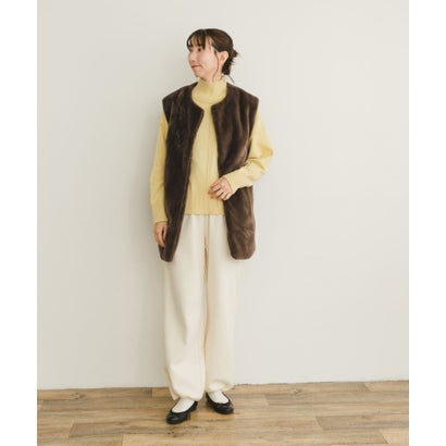アイテムズ アーバンリサーチ ITEMS URBAN RESEARCH ハイネックワイドニット （イエロー系その他）｜詳細画像