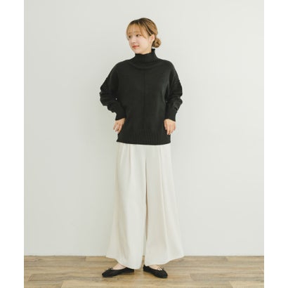 アイテムズ アーバンリサーチ ITEMS URBAN RESEARCH ハイネックワイドニット （イエロー系その他）｜詳細画像