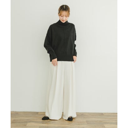 アイテムズ アーバンリサーチ ITEMS URBAN RESEARCH ハイネックワイドニット （イエロー系その他）｜詳細画像