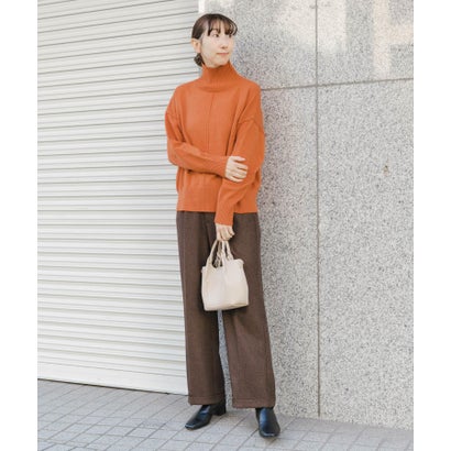 アイテムズ アーバンリサーチ ITEMS URBAN RESEARCH ハイネックワイドニット （イエロー系その他）｜詳細画像