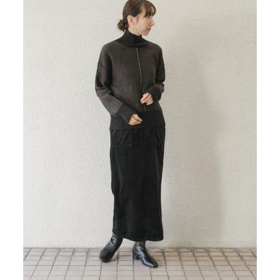 アイテムズ アーバンリサーチ ITEMS URBAN RESEARCH ハイネックワイドニット （イエロー系その他）｜詳細画像
