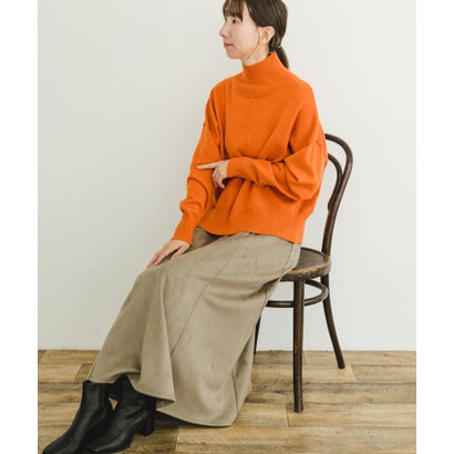 アイテムズ アーバンリサーチ ITEMS URBAN RESEARCH ハイネックワイドニット （イエロー系その他）｜詳細画像