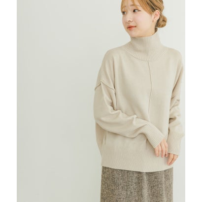 アイテムズ アーバンリサーチ ITEMS URBAN RESEARCH ハイネックワイドニット （イエロー系その他）｜詳細画像