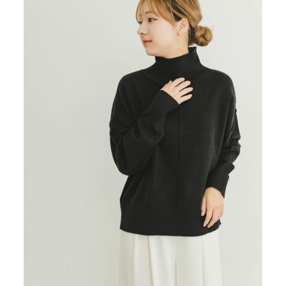 アイテムズ アーバンリサーチ ITEMS URBAN RESEARCH ハイネックワイドニット （イエロー系その他）｜詳細画像
