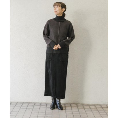 アイテムズ アーバンリサーチ ITEMS URBAN RESEARCH ハイネックワイドニット （イエロー系その他）｜詳細画像