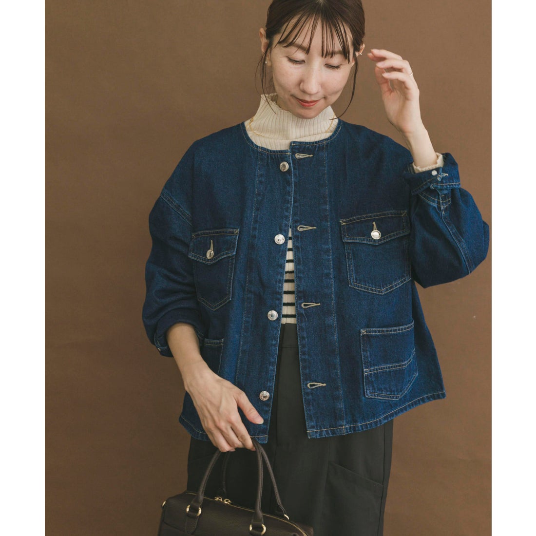 アイテムズ アーバンリサーチ ITEMS URBAN RESEARCH デニムノーカラー
