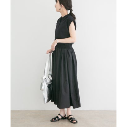 アイテムズ アーバンリサーチ ITEMS URBAN RESEARCH 『洗濯可』ポロニットドッキングワンピース （オフホワイト）｜詳細画像