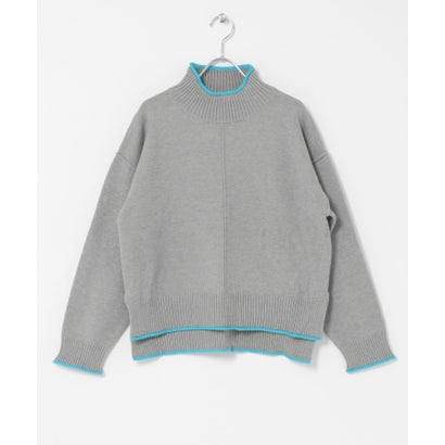 アイテムズ アーバンリサーチ ITEMS URBAN RESEARCH 『洗濯可』ハイショクハイネックニット （ネイビー）｜詳細画像