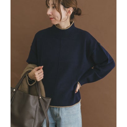 アイテムズ アーバンリサーチ ITEMS URBAN RESEARCH 『洗濯可』ハイショクハイネックニット （グレー）｜詳細画像