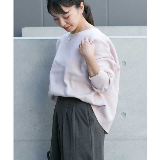MILANO BASIC ボートネックニット （ライトピンク）