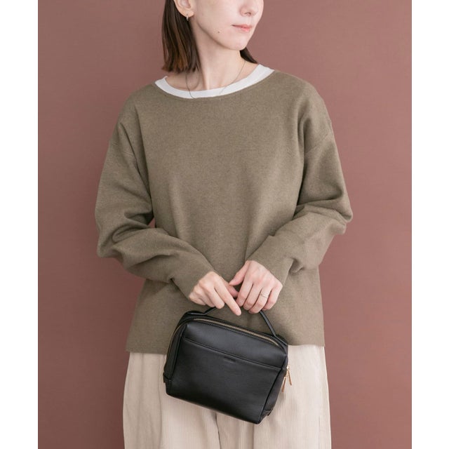 MILANO BASIC ボートネックニット （ベージュ系その他）
