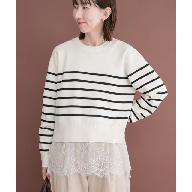 MILANO BASIC クルーネックニット （ホワイト系その他）