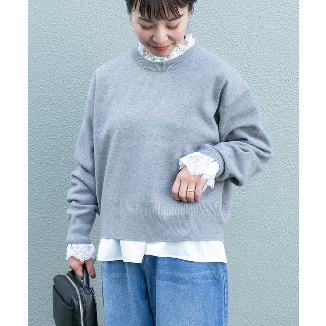 MILANO BASIC クルーネックニット （グレー）