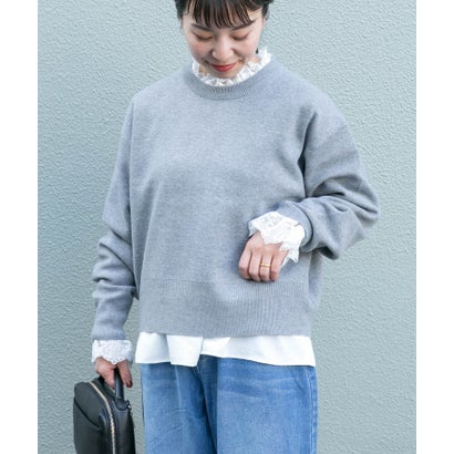 MILANO BASIC クルーネックニット （ネイビー）｜詳細画像