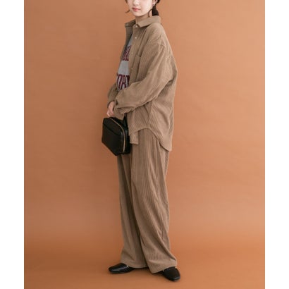 アイテムズ アーバンリサーチ ITEMS URBAN RESEARCH コーデュロイオーバーシャツ （ブラック）｜詳細画像