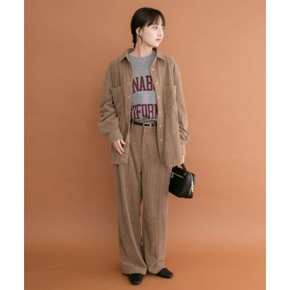 アイテムズ アーバンリサーチ ITEMS URBAN RESEARCH コーデュロイオーバーシャツ （ブラック）｜詳細画像