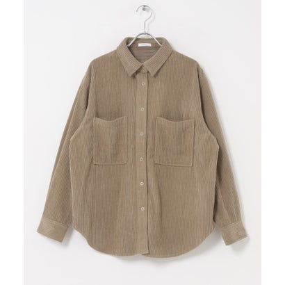 アイテムズ アーバンリサーチ ITEMS URBAN RESEARCH コーデュロイオーバーシャツ （ブラック）｜詳細画像