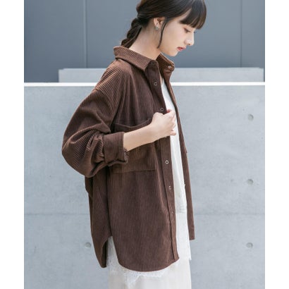 アイテムズ アーバンリサーチ ITEMS URBAN RESEARCH コーデュロイオーバーシャツ （ブラック）｜詳細画像