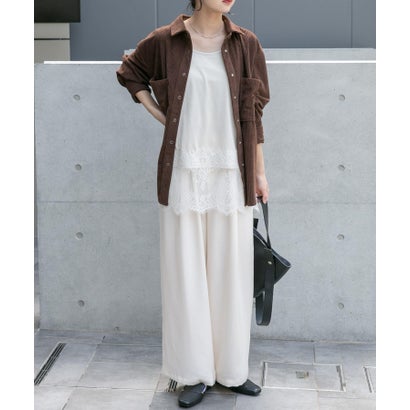 アイテムズ アーバンリサーチ ITEMS URBAN RESEARCH コーデュロイオーバーシャツ （ブラック）｜詳細画像