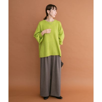 アイテムズ アーバンリサーチ ITEMS URBAN RESEARCH ボックスシルエットニット （オフホワイト）｜詳細画像