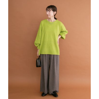 アイテムズ アーバンリサーチ ITEMS URBAN RESEARCH ボックスシルエットニット （オフホワイト）｜詳細画像