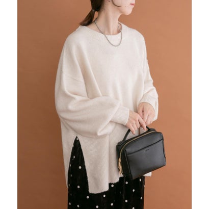アイテムズ アーバンリサーチ ITEMS URBAN RESEARCH ボックスシルエットニット （オフホワイト）｜詳細画像