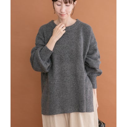 アイテムズ アーバンリサーチ ITEMS URBAN RESEARCH ボックスシルエットニット （オレンジ）｜詳細画像