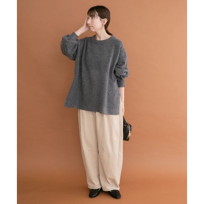 アイテムズ アーバンリサーチ ITEMS URBAN RESEARCH ボックスシルエットニット （グレー）｜詳細画像