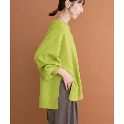 アイテムズ アーバンリサーチ ITEMS URBAN RESEARCH ボックスシルエットニット （グリーン系その他）｜詳細画像