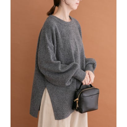 アイテムズ アーバンリサーチ ITEMS URBAN RESEARCH ボックスシルエットニット （グリーン系その他）｜詳細画像