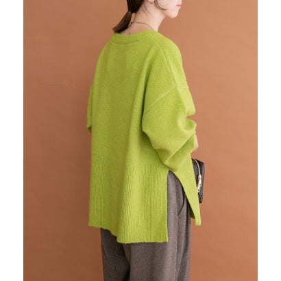 アイテムズ アーバンリサーチ ITEMS URBAN RESEARCH ボックスシルエットニット （グリーン系その他）｜詳細画像