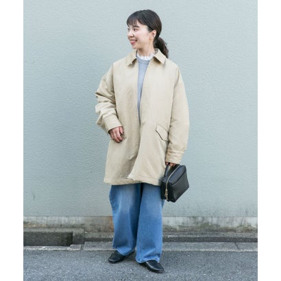 アイテムズ アーバンリサーチ ITEMS URBAN RESEARCH 中綿オーバーサイズジャケット （ベージュ）｜詳細画像