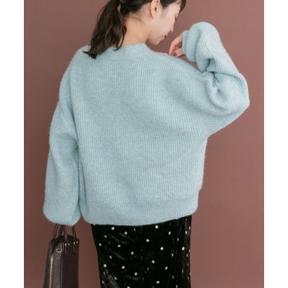 アイテムズ アーバンリサーチ ITEMS URBAN RESEARCH オーバーサイズラメニット （ライトブルー）｜詳細画像
