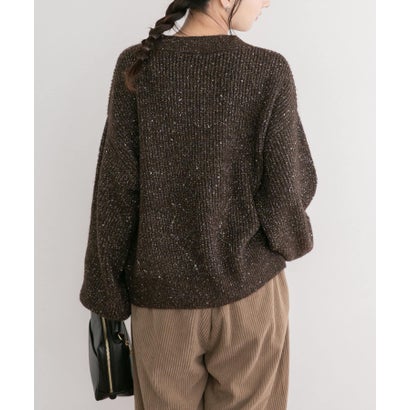 アイテムズ アーバンリサーチ ITEMS URBAN RESEARCH オーバーサイズラメニット （ベージュ系その他）｜詳細画像