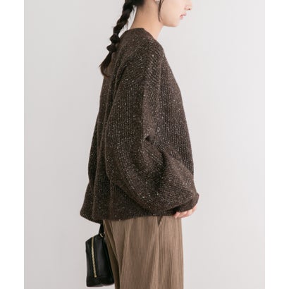 アイテムズ アーバンリサーチ ITEMS URBAN RESEARCH オーバーサイズラメニット （ベージュ系その他）｜詳細画像