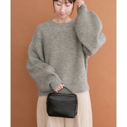 アイテムズ アーバンリサーチ ITEMS URBAN RESEARCH オーバーサイズラメニット （ブラウン）｜詳細画像
