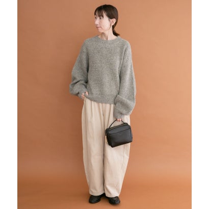 アイテムズ アーバンリサーチ ITEMS URBAN RESEARCH オーバーサイズラメニット （ブラウン）｜詳細画像