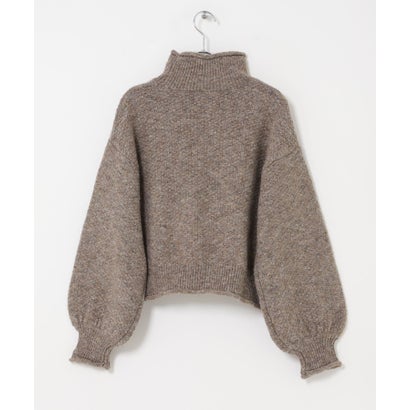 アイテムズ アーバンリサーチ ITEMS URBAN RESEARCH ネップハイネックニットプルオーバー （チャコールグレー）｜詳細画像