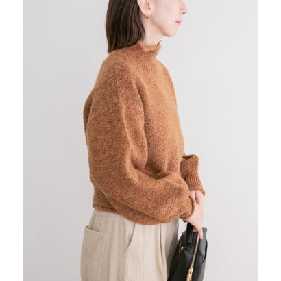 アイテムズ アーバンリサーチ ITEMS URBAN RESEARCH ネップハイネックニットプルオーバー （チャコールグレー）｜詳細画像