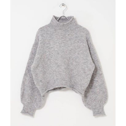 アイテムズ アーバンリサーチ ITEMS URBAN RESEARCH ネップハイネックニットプルオーバー （ライトブラウン）｜詳細画像