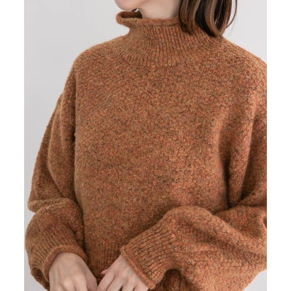 アイテムズ アーバンリサーチ ITEMS URBAN RESEARCH ネップハイネックニットプルオーバー （グレー）｜詳細画像