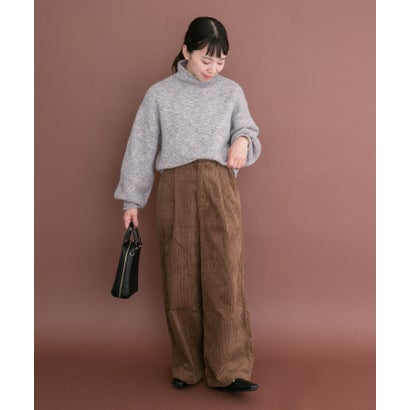 アイテムズ アーバンリサーチ ITEMS URBAN RESEARCH ネップハイネックニットプルオーバー （グレー）｜詳細画像