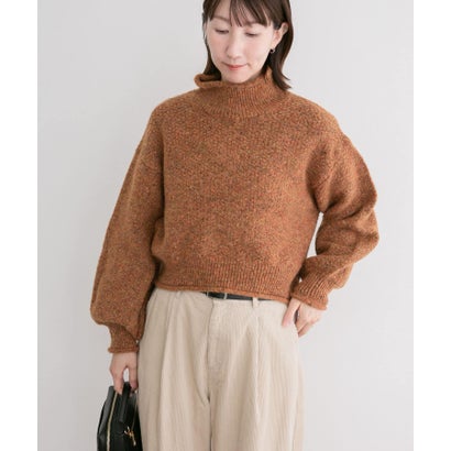 アイテムズ アーバンリサーチ ITEMS URBAN RESEARCH ネップハイネックニットプルオーバー （グレー）｜詳細画像