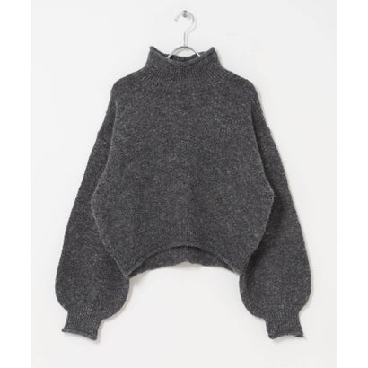 アイテムズ アーバンリサーチ ITEMS URBAN RESEARCH ネップハイネックニットプルオーバー （グレー）｜詳細画像