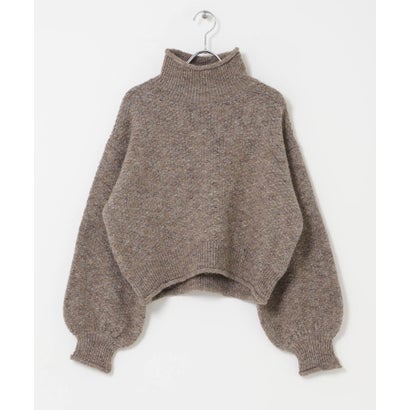 アイテムズ アーバンリサーチ ITEMS URBAN RESEARCH ネップハイネックニットプルオーバー （オレンジ）｜詳細画像