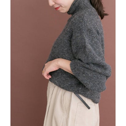 アイテムズ アーバンリサーチ ITEMS URBAN RESEARCH ネップハイネックニットプルオーバー （オレンジ）｜詳細画像