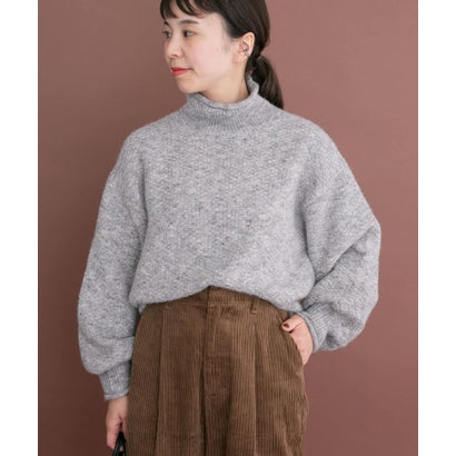 アイテムズ アーバンリサーチ ITEMS URBAN RESEARCH ネップハイネックニットプルオーバー （オレンジ）｜詳細画像