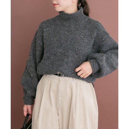 アイテムズ アーバンリサーチ ITEMS URBAN RESEARCH ネップハイネックニットプルオーバー （オレンジ）｜詳細画像