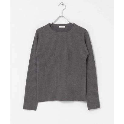 アイテムズ アーバンリサーチ ITEMS URBAN RESEARCH 『洗濯可』フワフワクルーネックリブニット （ブラウン）｜詳細画像