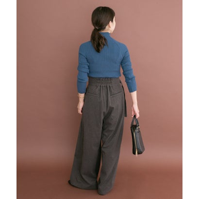 アイテムズ アーバンリサーチ ITEMS URBAN RESEARCH 『洗濯可』モチモチハイネックリブニット （ブルー）｜詳細画像